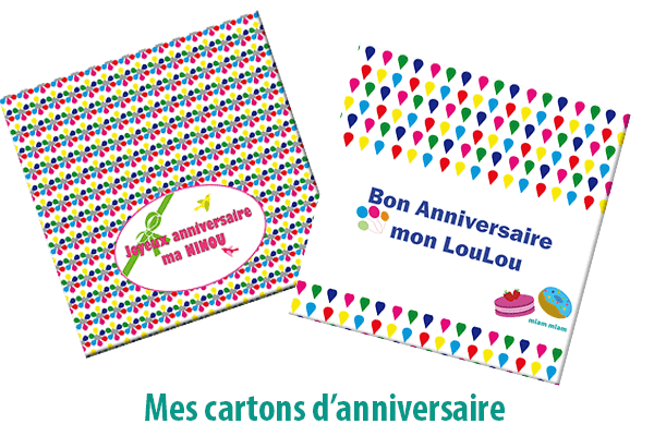 Cartes anniversaire