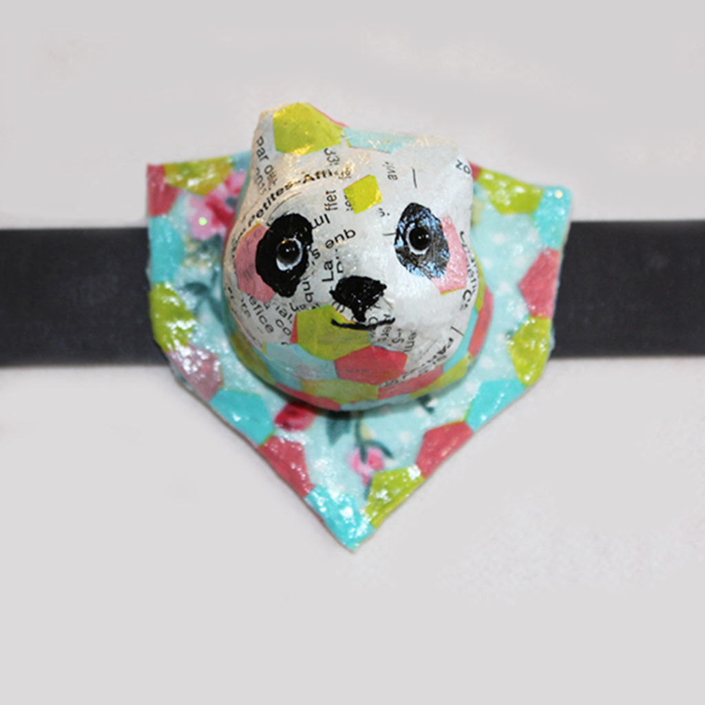 Magnet panda en papier mâché