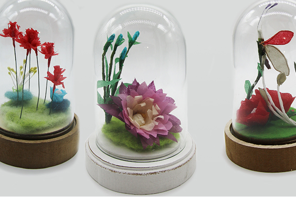 Cloches de fleurs en papier de soie