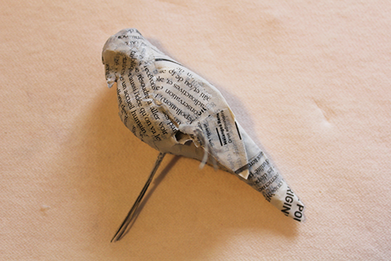 DIY oiseau en papier mâché