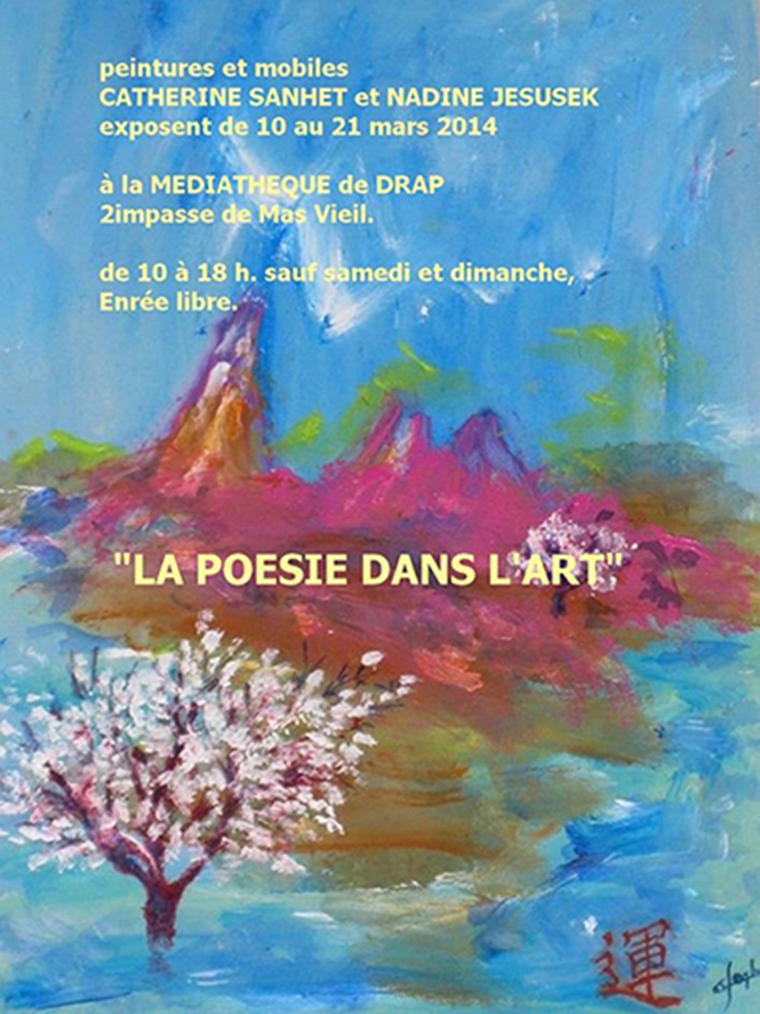 Exposition à Drap La poésie dans l'art